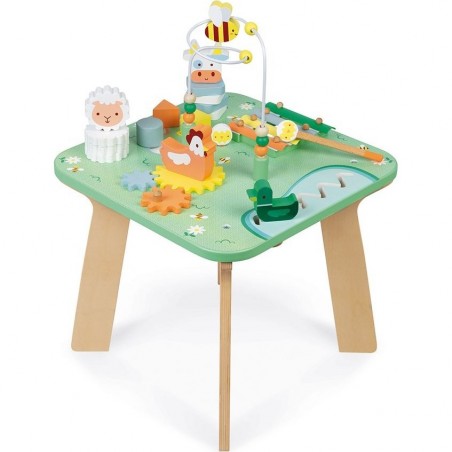 Table d'activité en bois - Ferme - Jolie Prairie - Janod