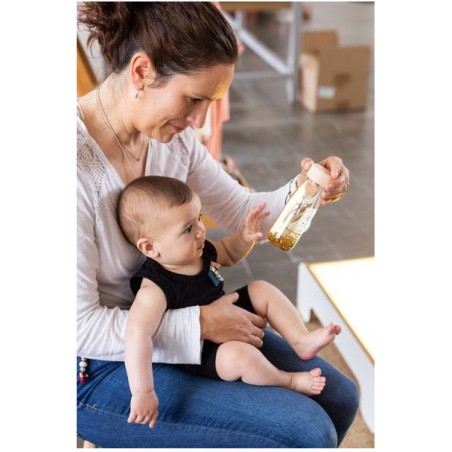 Bouteille sensorielle Float or - Petit Boum