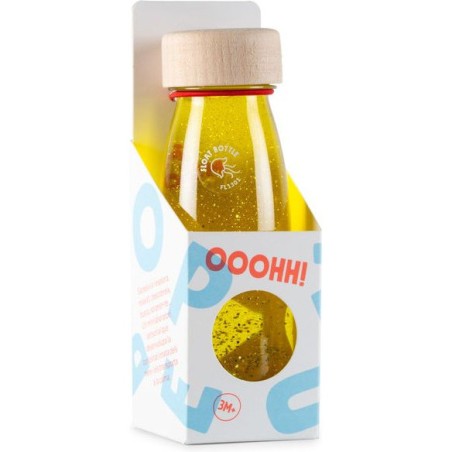 Bouteille sensorielle float jaune - 0 à 3 ans - Petit Boum