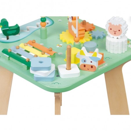 Table d'activité en bois - Ferme - Jolie Prairie - Janod