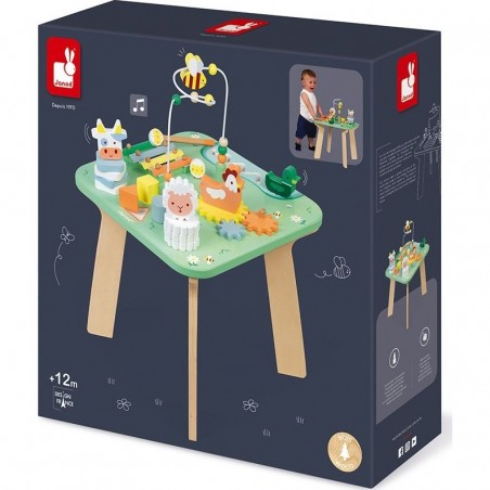 Table d'activité en bois - Ferme - Jolie Prairie - Janod