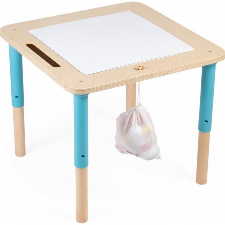 Table d'activité bébé évolutive avec tableau magnétique réglable en hauteur
