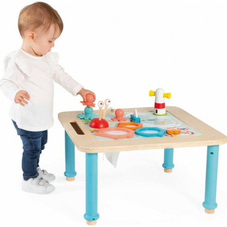 Table d'activité bébé évolutive avec tableau magnétique réglable en hauteur