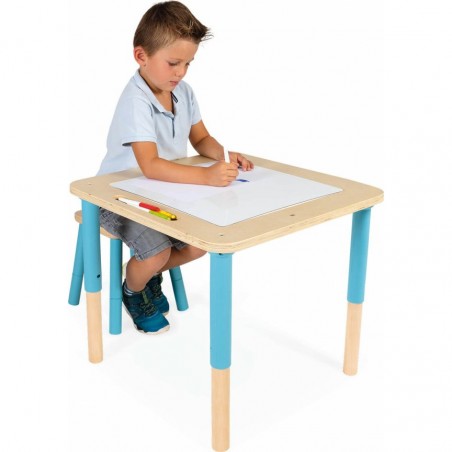 Table d'activité bébé évolutive avec tableau magnétique réglable en hauteur