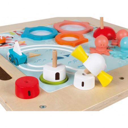 Table d'activité bébé évolutive avec tableau magnétique réglable en hauteur