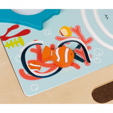 Table d'activité bébé évolutive avec tableau magnétique réglable en hauteur