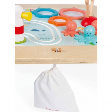 Table d'activité bébé évolutive avec tableau magnétique réglable en hauteur