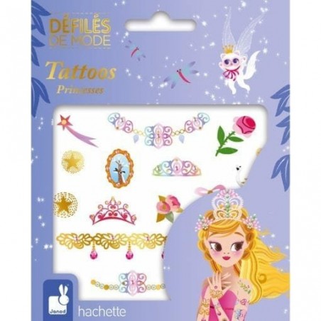 Set de tatouages lavables pour enfant Janod Princesses