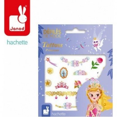 Set de tatouages lavables pour enfant Janod Princesses