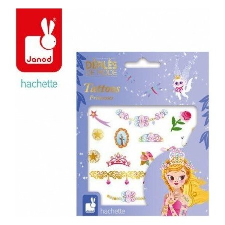 Set de tatouages lavables pour enfant Janod Princesses