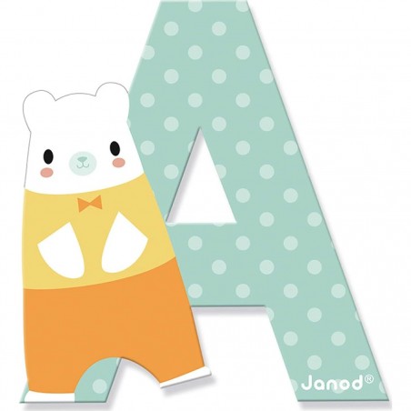 Lettre en bois A - Collection Pure Janod