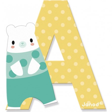 Lettre en bois A - Collection Pure Janod