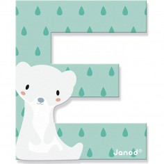 Lettre en bois E - Collection Pure Janod 2