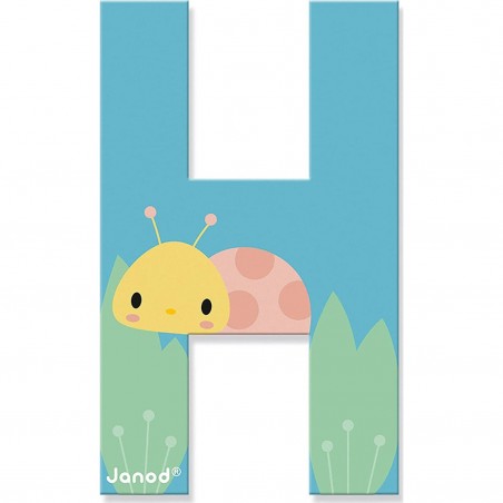 Lettre en bois H - Collection Pure Janod