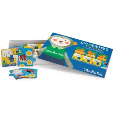 Puzzles douces histoires Les Popipop - Moulin Roty