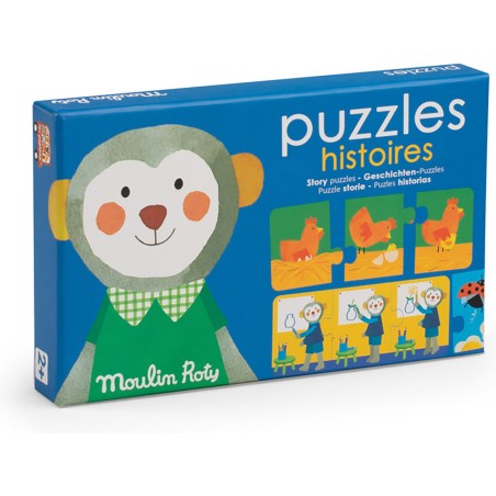 Puzzles douces histoires Les Popipop - Moulin Roty