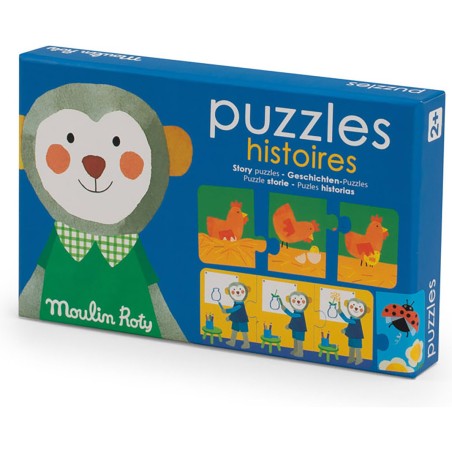 Puzzles douces histoires Les Popipop - Moulin Roty