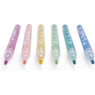 6 feutres à paillettes Les Rosalies - Moulin Roty