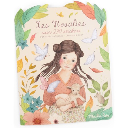 Cahier de coloriage et stickers Les Rosalies - Moulin Roty