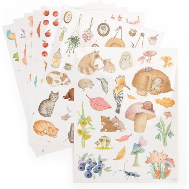 Cahier de coloriage et stickers Les Rosalies - Moulin Roty