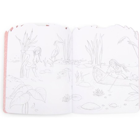 Cahier de coloriage et stickers Les Rosalies - Moulin Roty