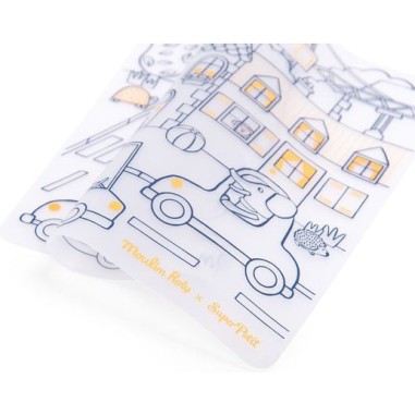 Set en silicone à colorier et 5 feutres Les Popipop - Moulin Roty