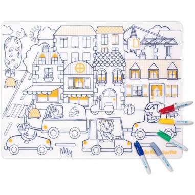 Set en silicone à colorier et 5 feutres Les Popipop - Moulin Roty