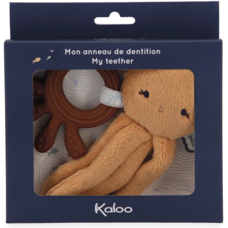 Anneau de dentition silicone pour bébé - Peluche thème poulpe - Kaloo