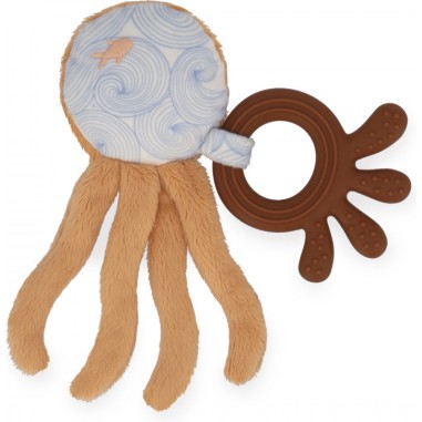 Anneau de dentition silicone pour bébé - Peluche thème poulpe - Kaloo