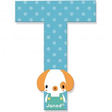 Lettre en bois T - Collection Pure Janod