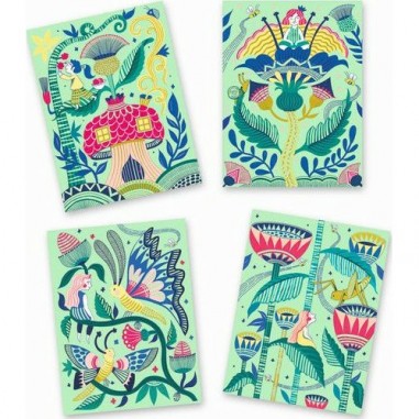 Cartes à gratter pastel Le Jardin Fabuleux