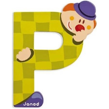 Lettre Bois Clown P