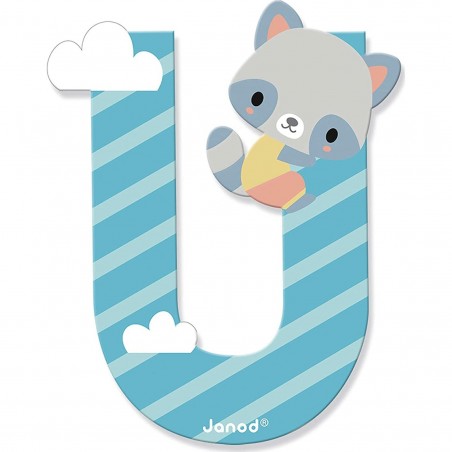 Lettre en bois U - Collection Pure Janod