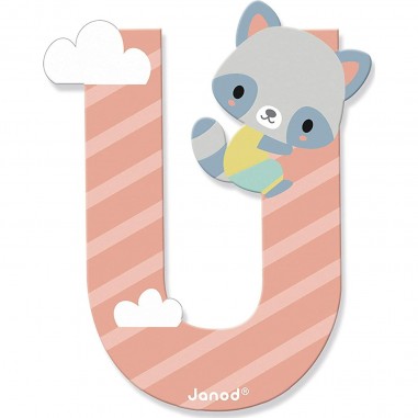 Lettre en bois U - Collection Pure Janod