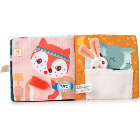 Joe et son doudou livre d'activité - Livre d'éveil en tissu - Lilliputiens