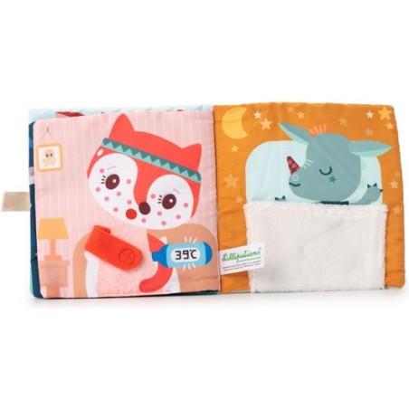 Joe et son doudou livre d'activité - Livre d'éveil en tissu - Lilliputiens