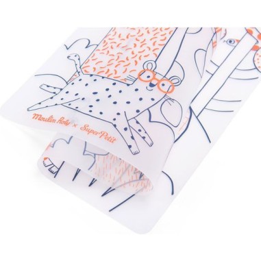 Set en silicone à colorier et 5 feutres Les Toupitis - Moulin Roty