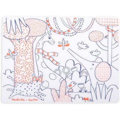 Set en silicone à colorier et 5 feutres Les Toupitis - Moulin Roty