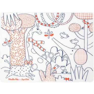 Set en silicone à colorier et 5 feutres Les Toupitis - Moulin Roty