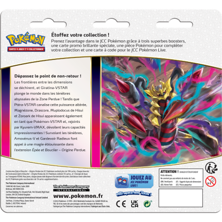 Pokémon EB11: Origine Perdue - Pack de 3 Boosters - Dimoret