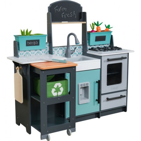 Cuisine enfant en bois KidKraft Garden Gourmet - Cuisine avec sons et lumières