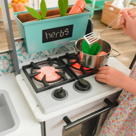 Cuisine enfant en bois KidKraft Garden Gourmet - Cuisine avec sons et lumières