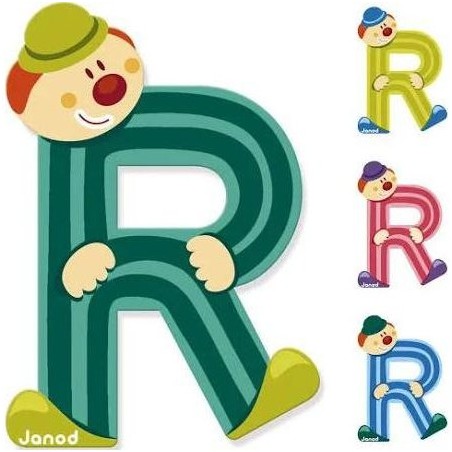 Lettre Bois Clown R