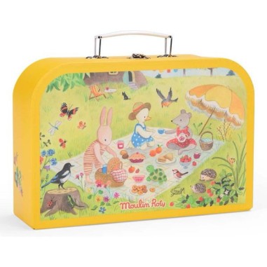 Valise dinette thé métal La Grande Famille - Moulin Roty