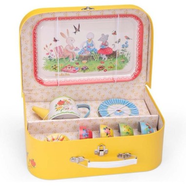 Valise dinette thé métal La Grande Famille - Moulin Roty