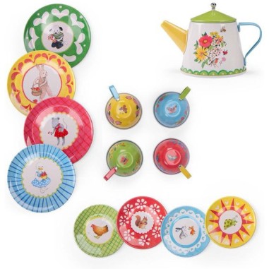 Valise dinette thé métal La Grande Famille - Moulin Roty