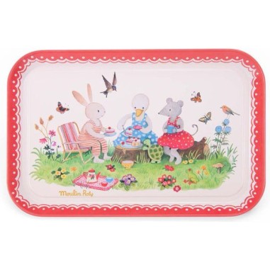 Valise dinette thé métal La Grande Famille - Moulin Roty