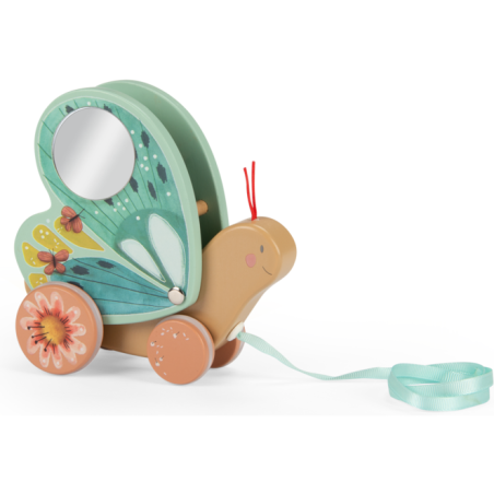 Papillon à tirer Trois petits lapins - Jouet en bois - Moulin Roty