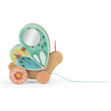 Papillon à tirer Trois petits lapins - Jouet en bois - Moulin Roty