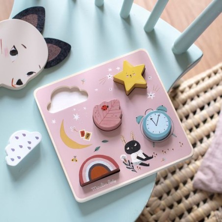 Puzzle sensoriel Après la pluie - Jouet en bois - Moulin Roty